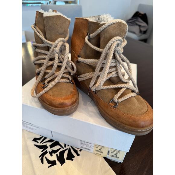 Isabel Marat nowles shearling-lined snow boots $810 Size 38 Box and Dust Bags - Picture 3 of 8
